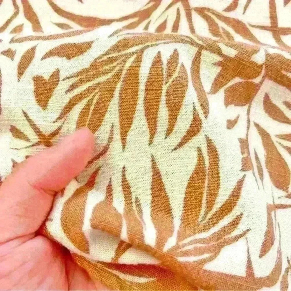 Monteau Los  Angeles Boho Tropical Pattern Sleeveless V Neck Wide Leg Romper - Picture 9 of 14